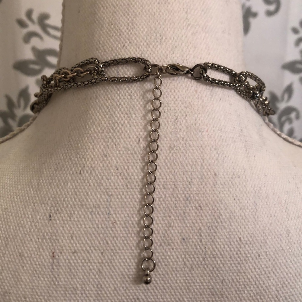 Silver Statement Necklace - image 2